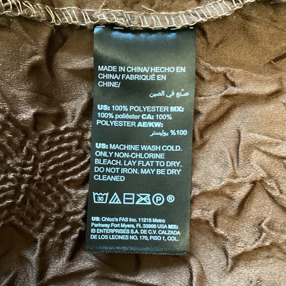 Chico’s Travelers Open Front Textured Blazer Jacket Bell Sleeves Size 2 (12/14) - Picture 10 of 13